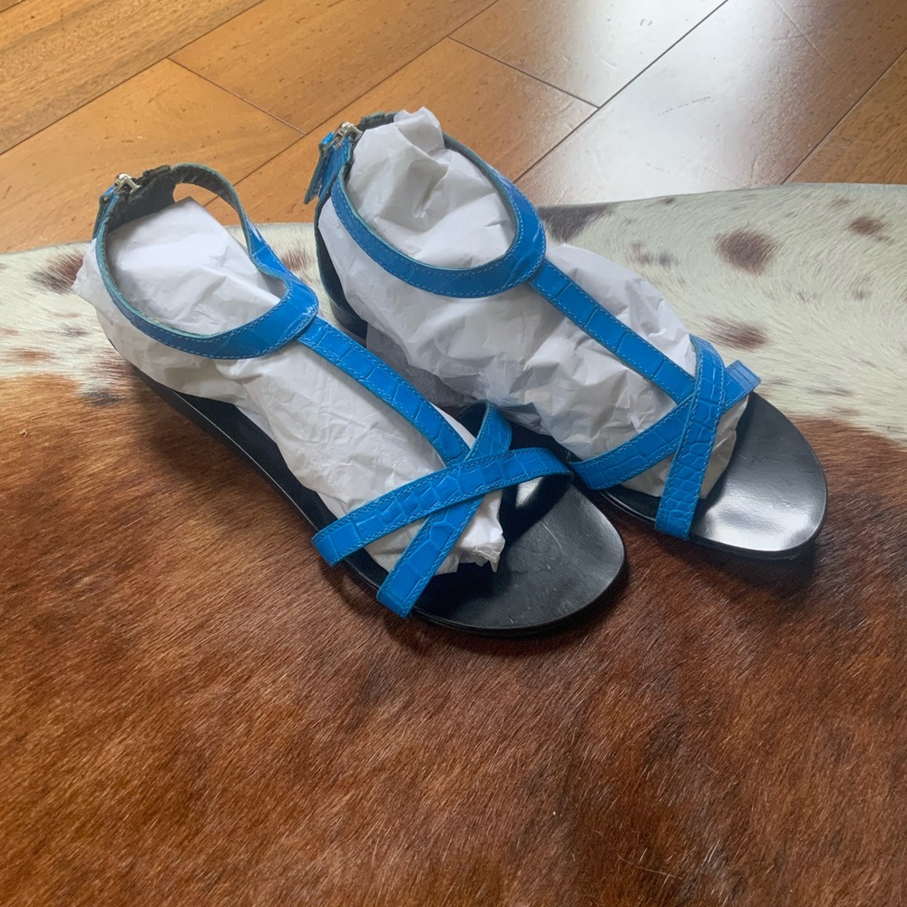 Tapeet Vicini Blue Strappy Sandals